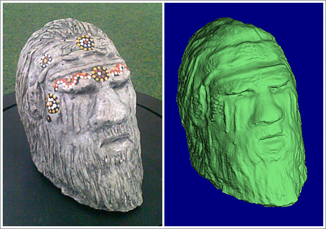 INGEO - Scansione tridimensionale di testa di aborigeno